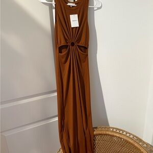 Brown Sleeveless Dress